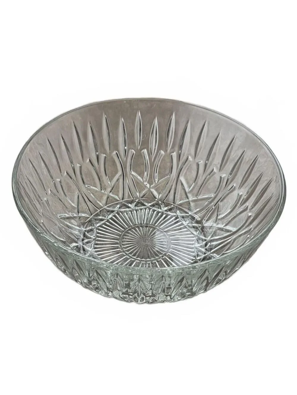 Vintage Pasari Crystal Indonesia Pretzel Glass Serving Bowl